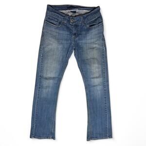 Levis Jeans 542 Tilted Flare VTG Y2k Denim Flares Bell Bottom Pants Womens 6 32"